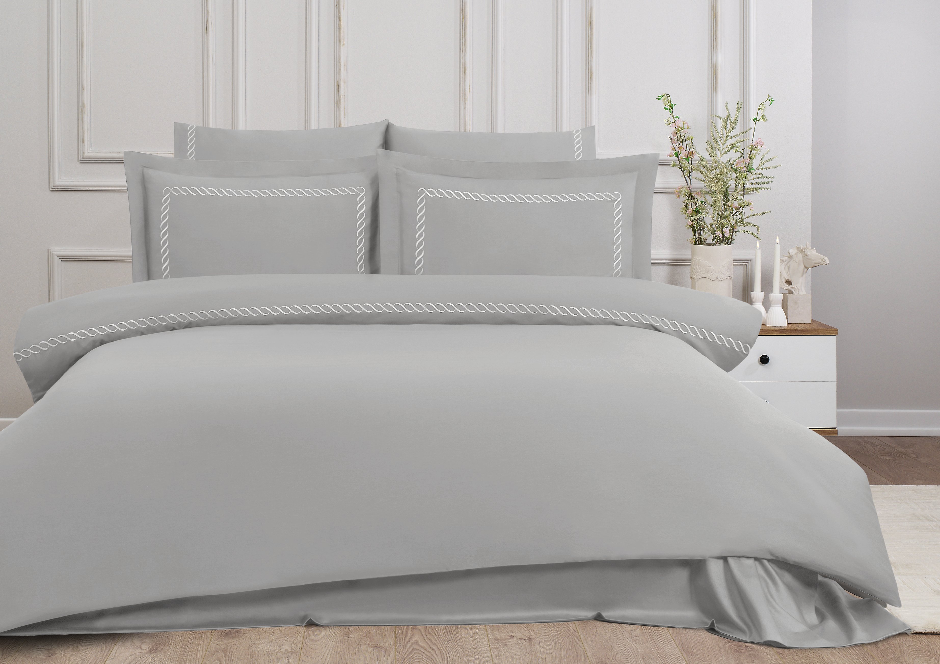 Постельное белье Tivolyo Home Catena (серый) - изображение 1