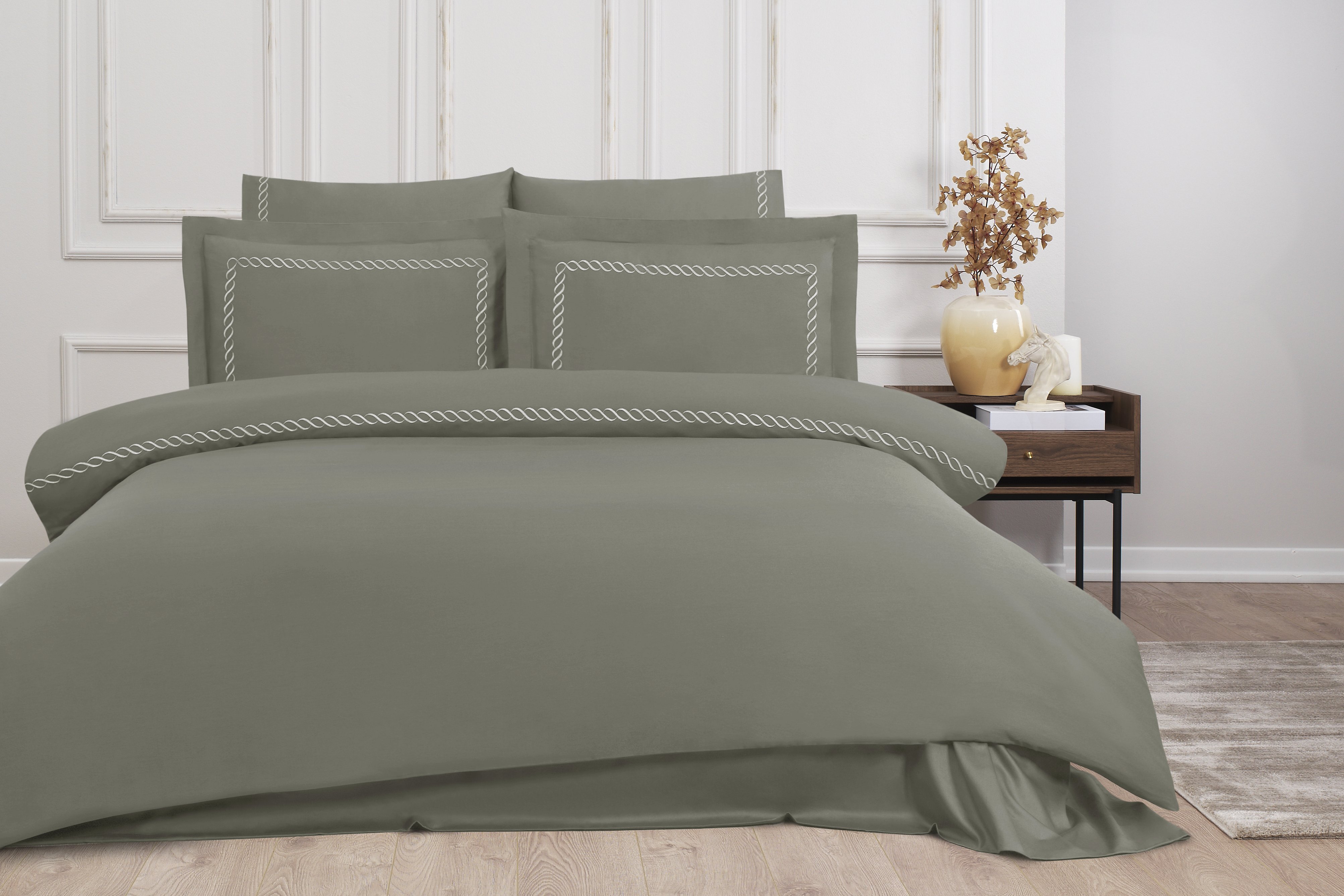 Постельное белье Tivolyo Home Catena (хаки) - изображение 1